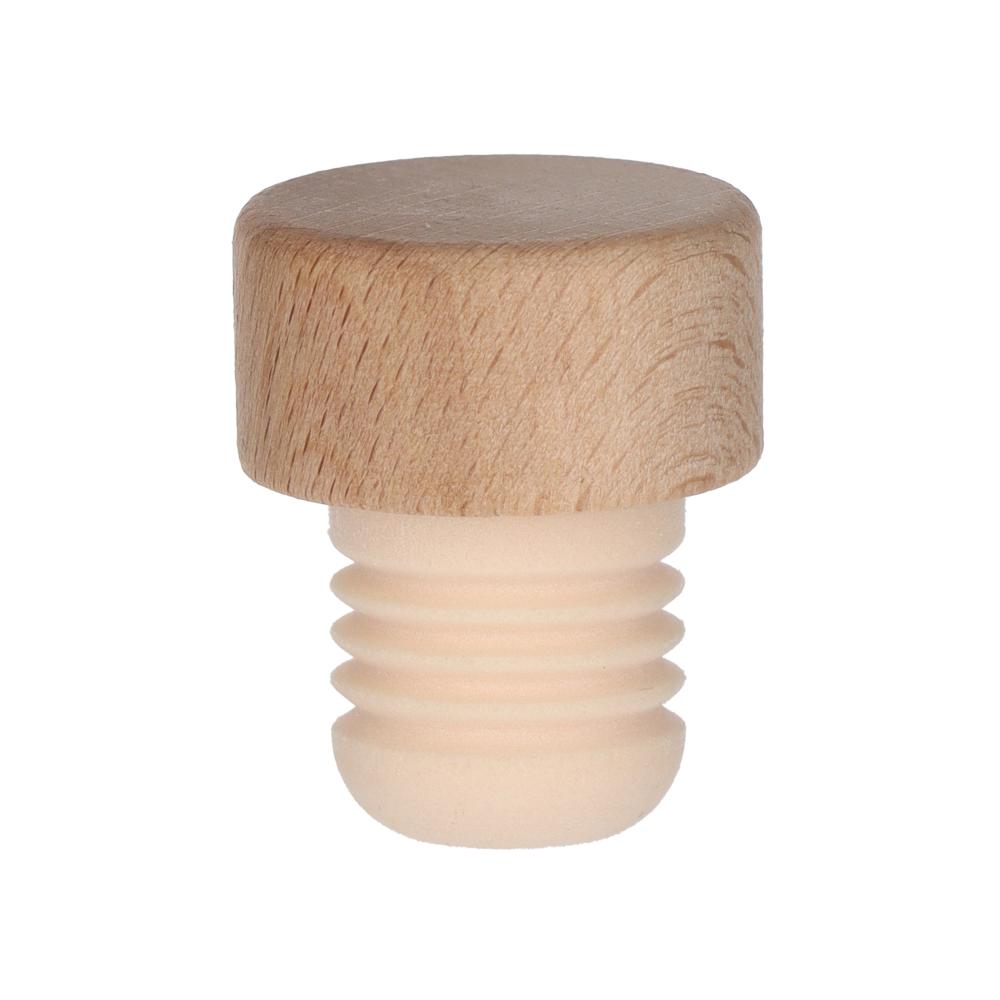 Holzscheibe Natur 19,5mm PE gerillt - Beutel à 20 Stück