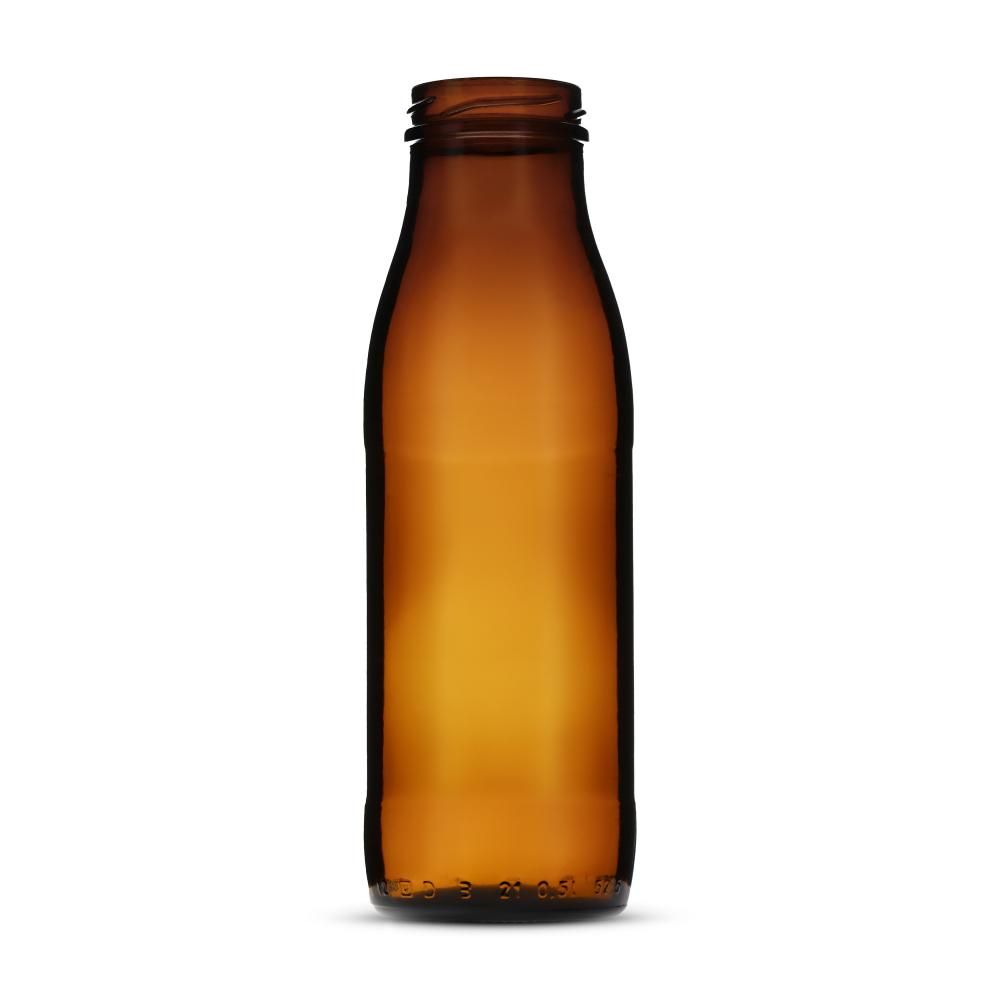Weithalsflasche 500ml braun TO48 - Karton à 48 Stück