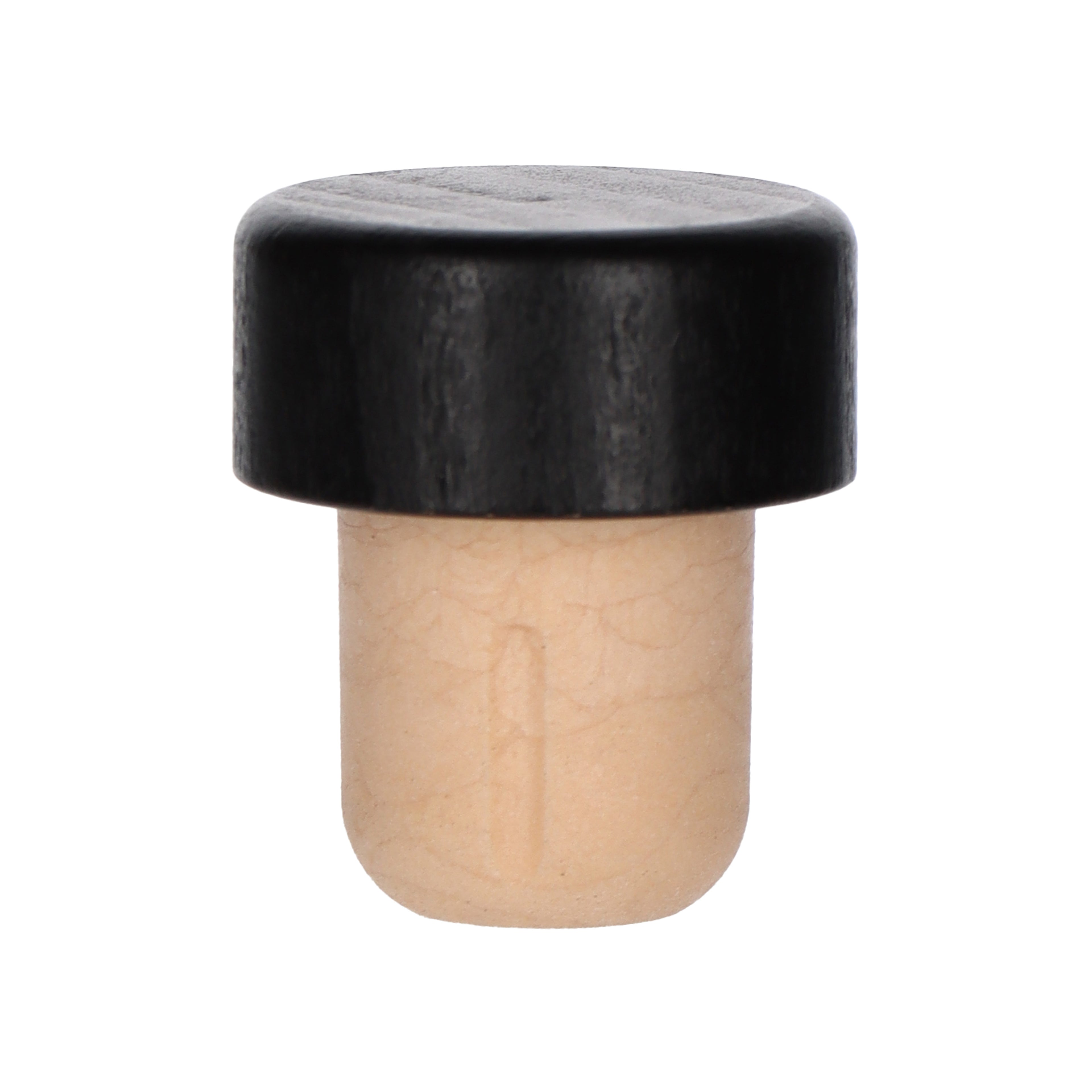 Holzgriffkorken schwarz co-injected 19,0mm - Beutel à 100 Stück