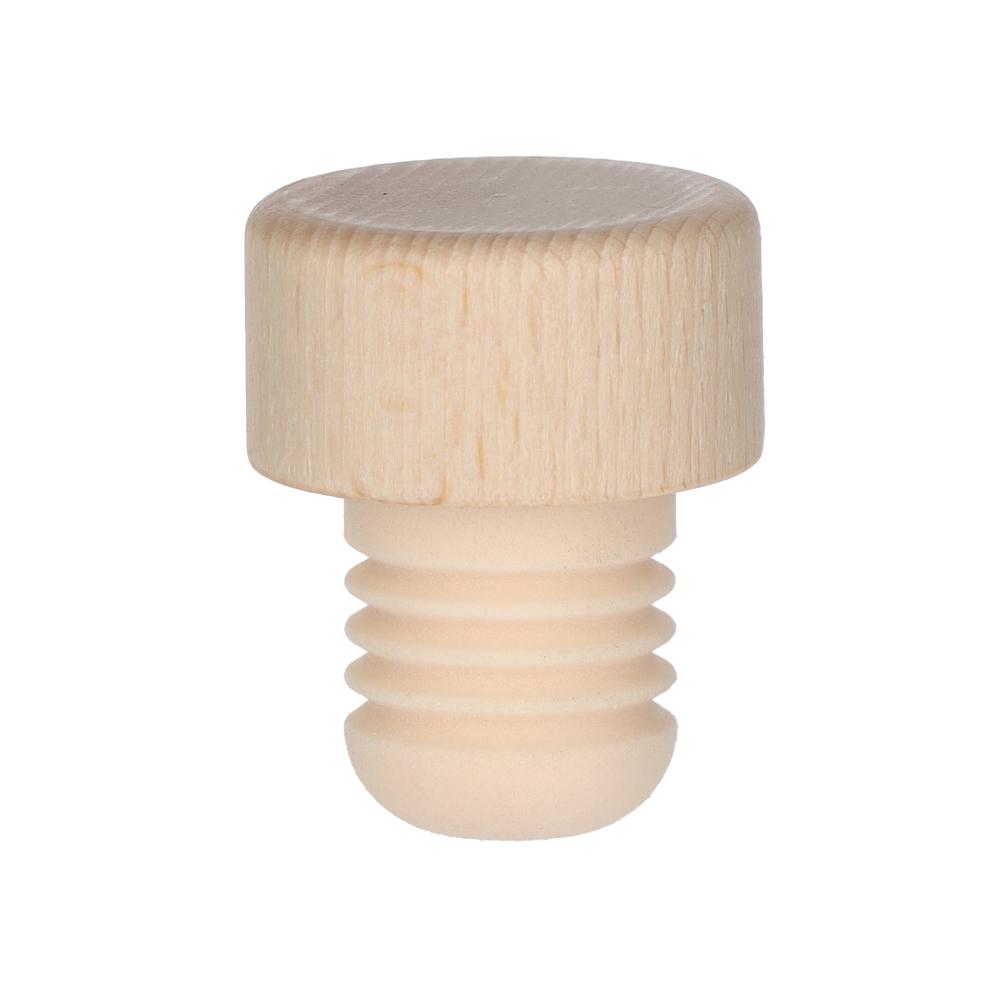 Holzscheibe Natur 18,5mm PE gerillt - Beutel à 20 Stück