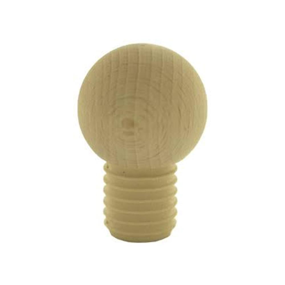 Kugel natur 19,5mm PE-Stopfen gerillt - Beutel à 20 Stück
