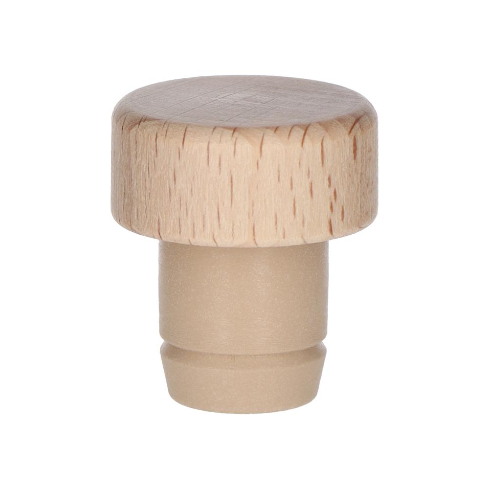 Ausgießer mit Holzscheibe Natur 18,0mm - Beutel à 100 Stück