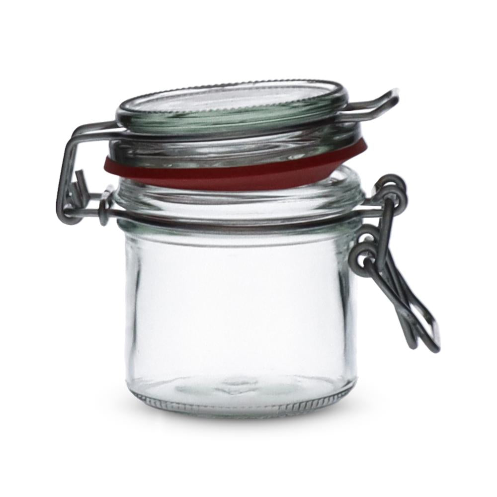Bügelglas 125ml weiß inkl.  Verschluss G1 - Karton à 40 Stück
