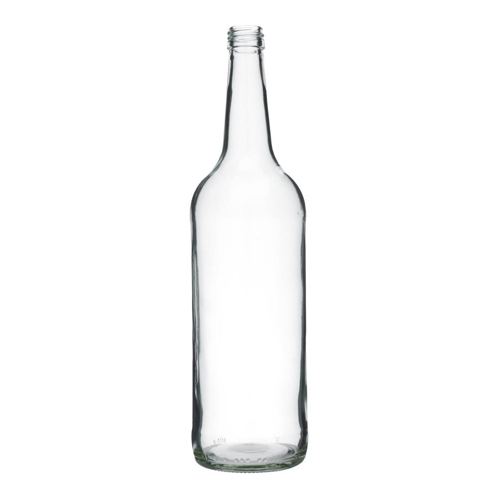 Gradhalsflasche 1000ml weiß PP28 - Karton à 32 Stück