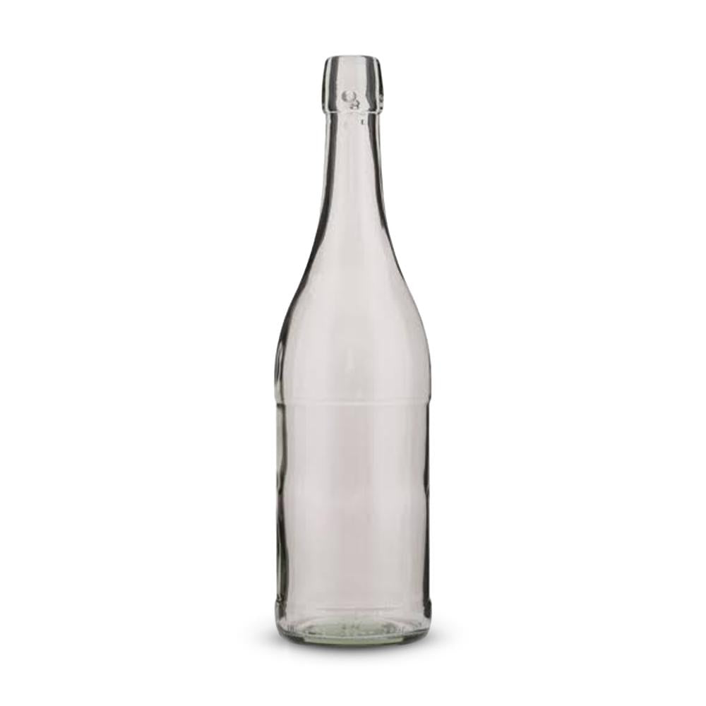 Bügelflasche 750ml weiß (Rund) BV1 - Karton à 30 Stück