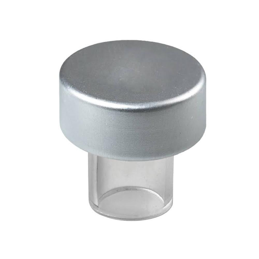Griffkorken Alu Silber mit Ausgießer transparent 19mm - Beutel à 20 Stück