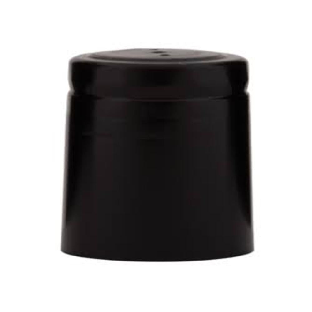 Schrumpfkapsel 32,6x40mm mit längs Perforation - Farbe: schwarz - Stange à 55 Stück