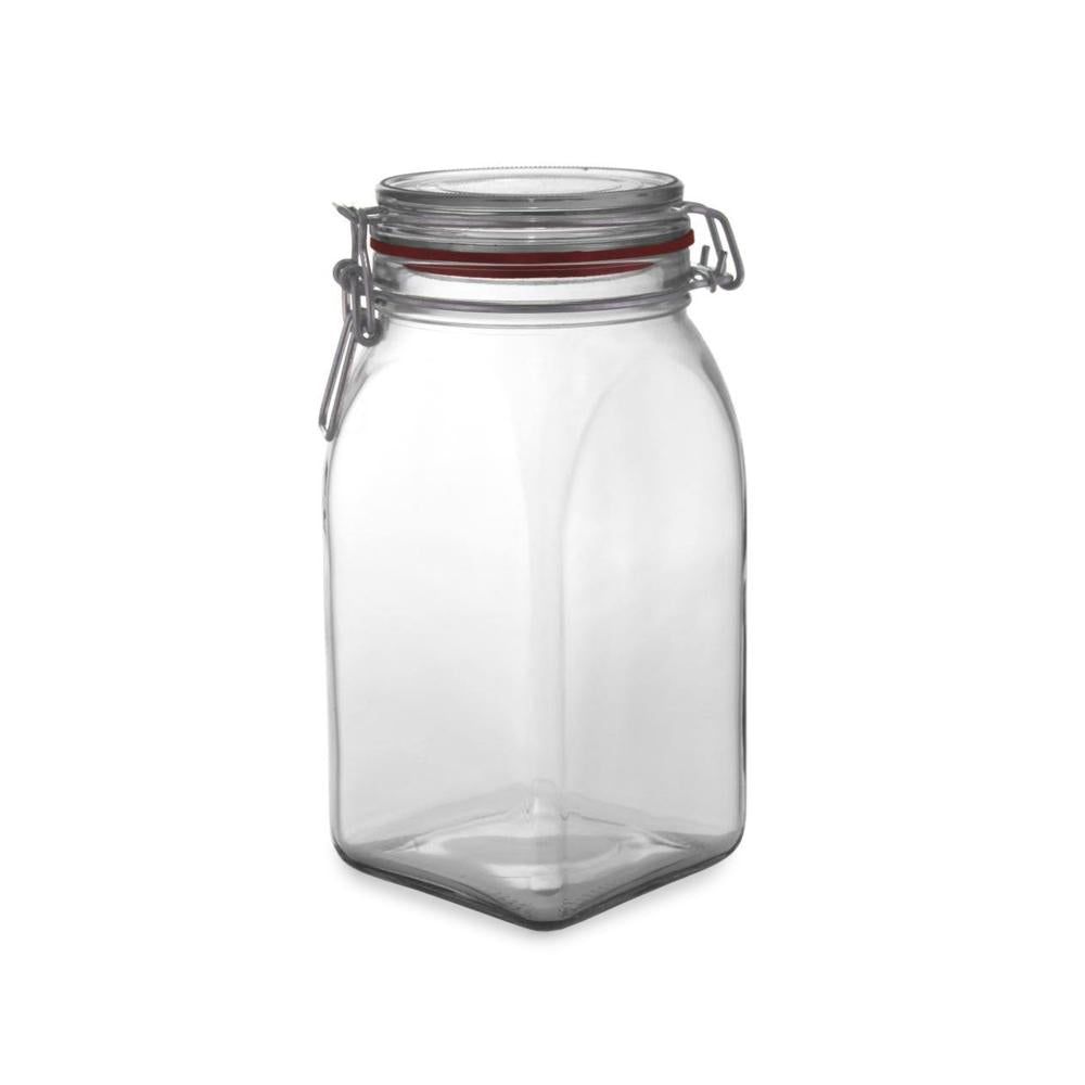 Bügelglas 1550ml weiß inkl. Verschluss G3 - Karton à 15 Stück