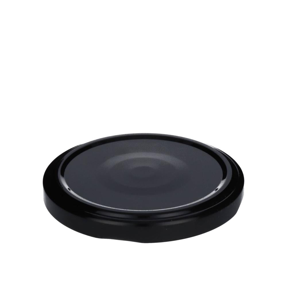 Deckel TO70 schwarz mit Button - Beutel à 100 Stück
